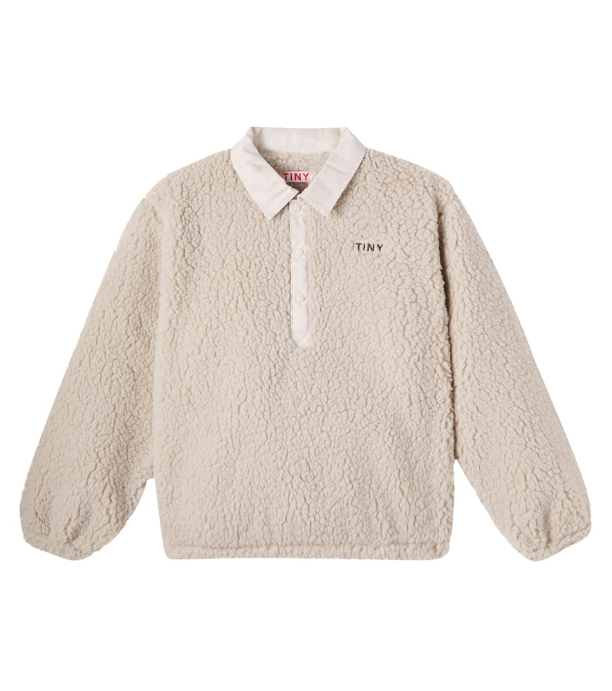 Faux fur polo sweater