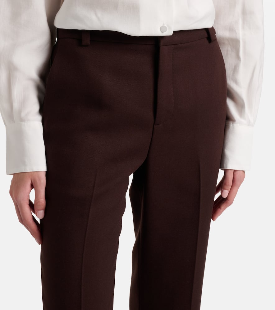 Mid-rise flared pants