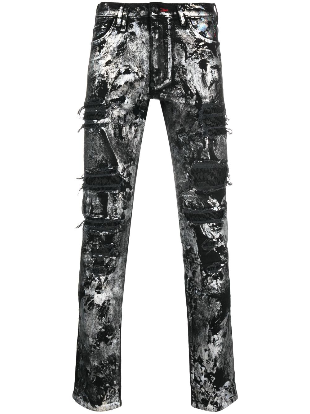 Rock Star hand-painted skinny jeans - Black