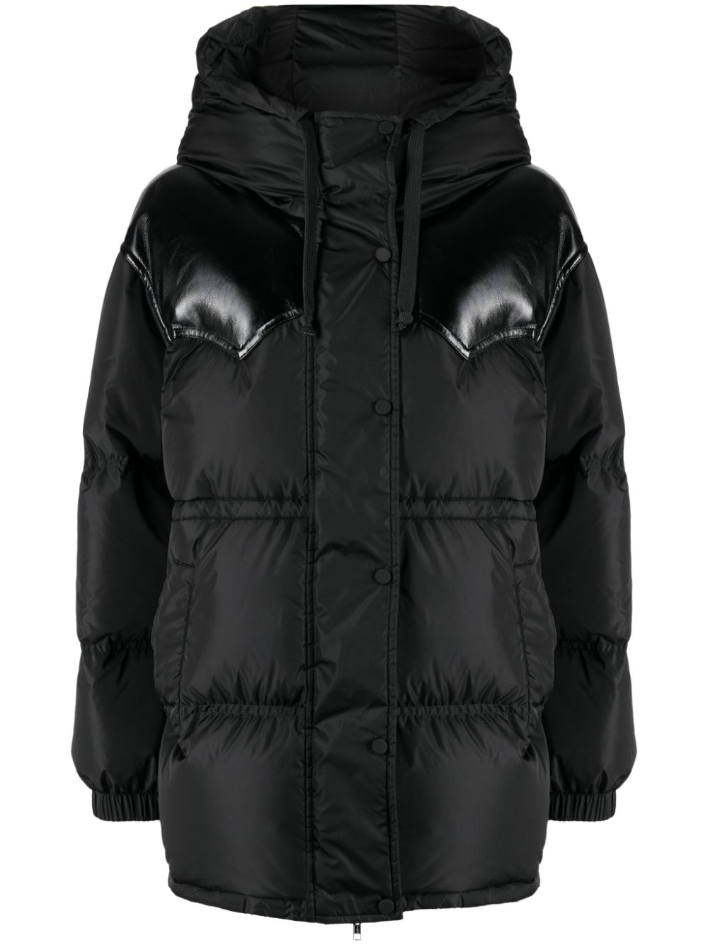 Matterhorn panelled padded coat - Black