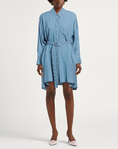 Actitude By Twinset Woman Mini dress Blue Size L Lyocell, Polyester