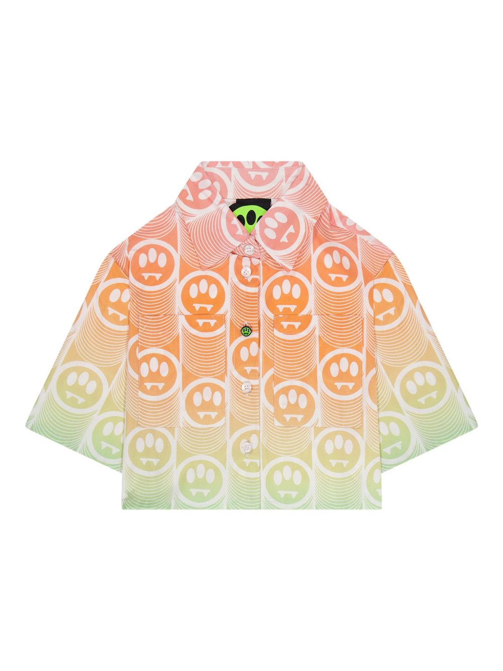 Barrow kids logo pattern shirt - Orange