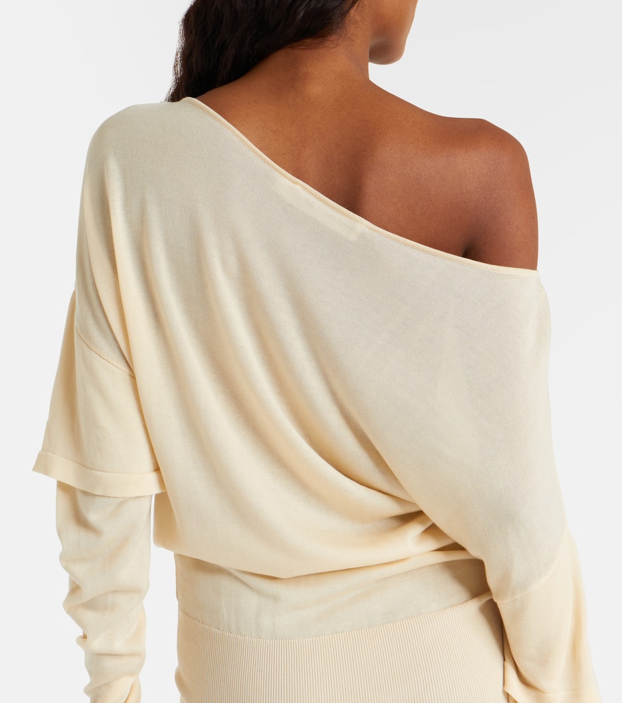Rea draped one-shoulder minidress