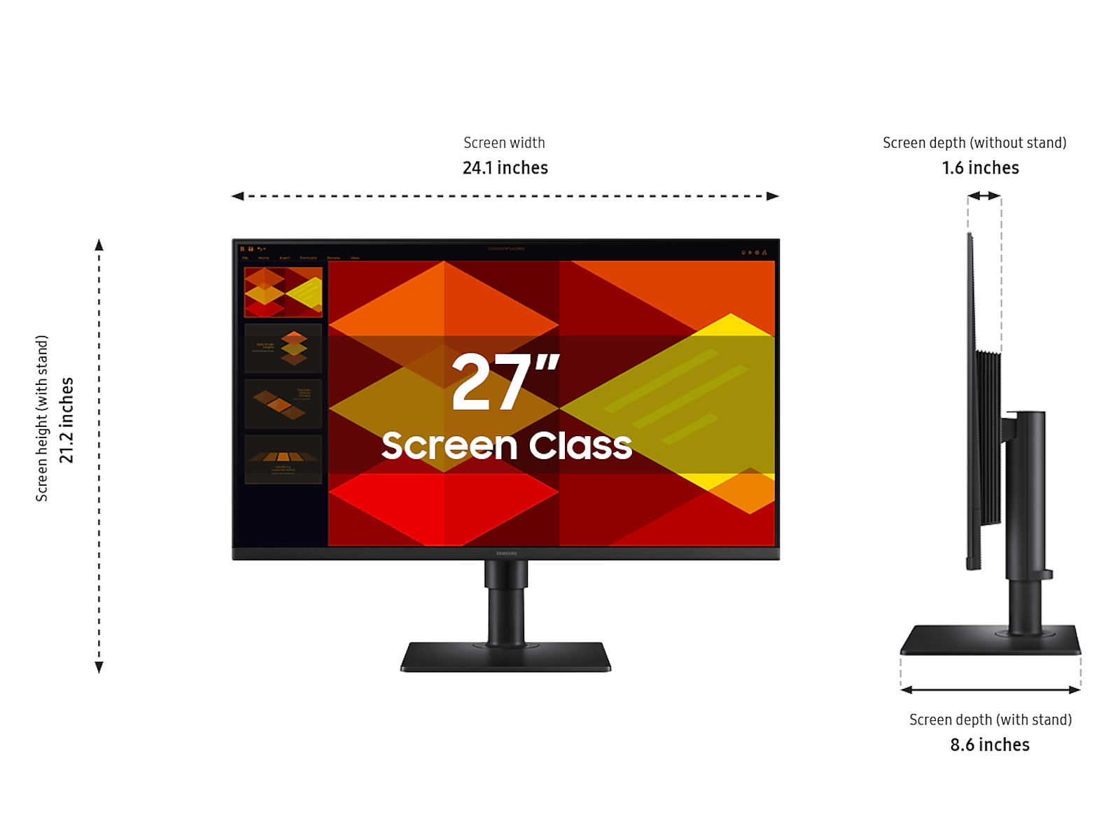 27" (S40GD) Borderless Business Monitor IPS Panel 100Hz HAS USB Hub EPEAT ENERGY STAR® Certified(LS27D402GANXGO)