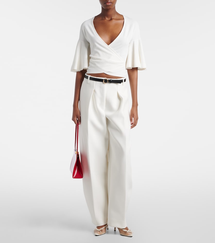 Paysan knitted jersey wrap top