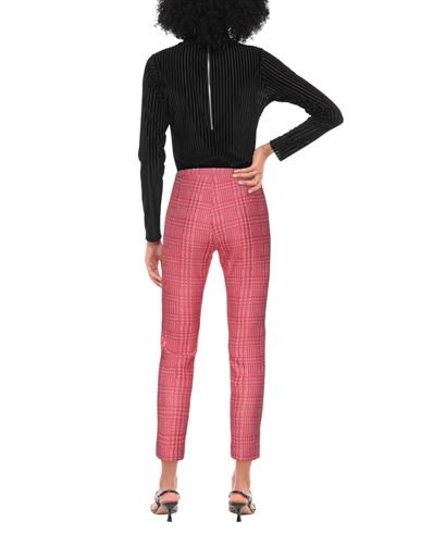 Rossopuro Woman Pants Coral Size L Acetate, Cotton, Polyester, Polyamide