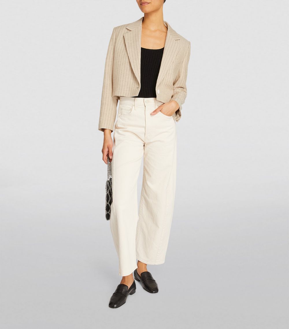 Pinstripe Cropped Blazer