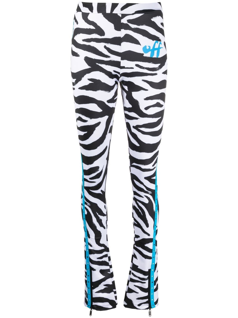 Logo-print high-waisted trousers
