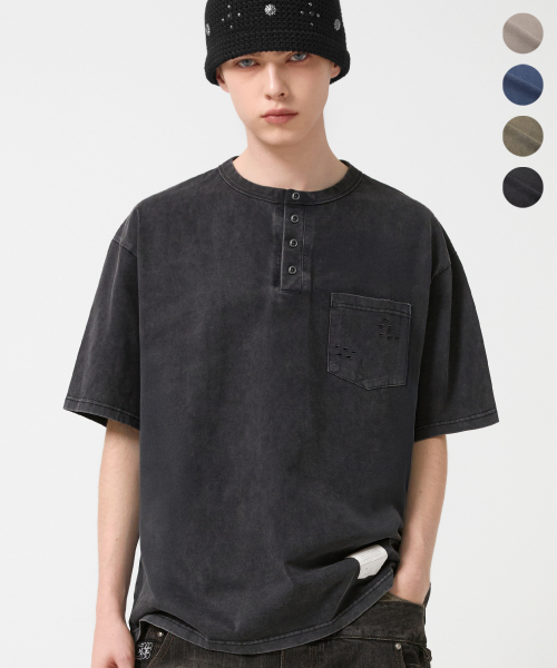 Bookle Collar Half Sleeve Cardigan Knit_PURE BLACK