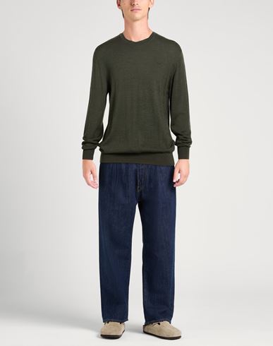 Man Sweater Military green Size 3XL Acrylic, Wool