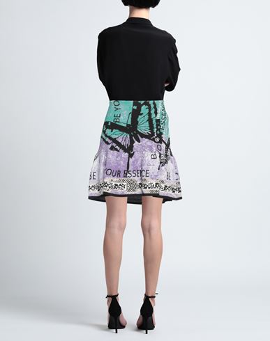 Woman Mini skirt Turquoise Size S Acrylic, Wool, Viscose