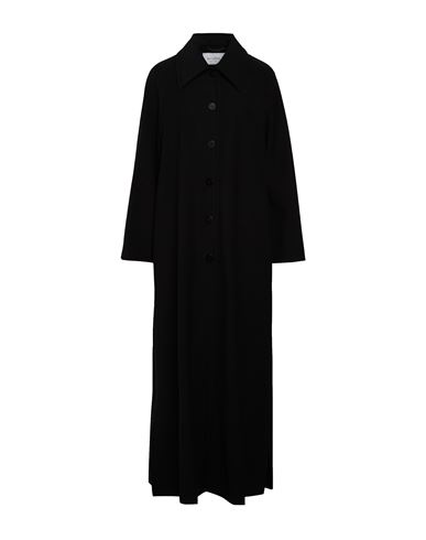 Woman Coat Black Size 4 Virgin Wool, Polyester