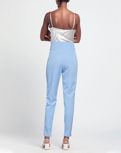 Relish Collection Woman Pants Light blue Size 8 Polyester, Elastane