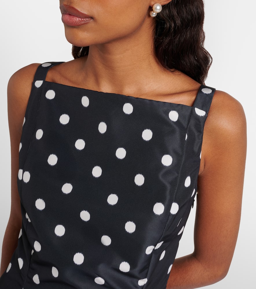 Polka-dot faille minidress