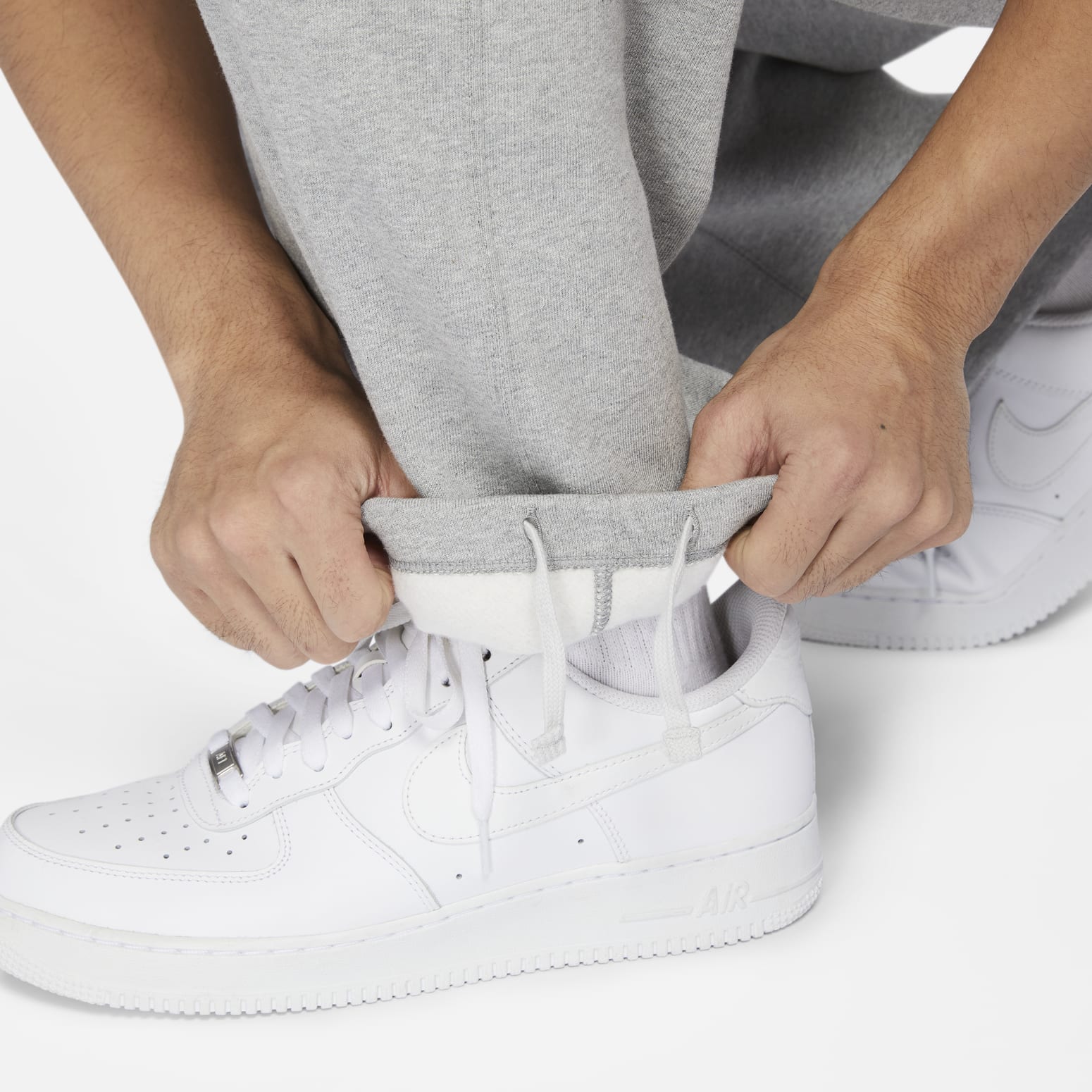 Sportswear Swoosh Open-Hem Sweatpants 'Grey'