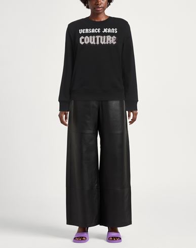 Woman Sweatshirt Black Size M Cotton