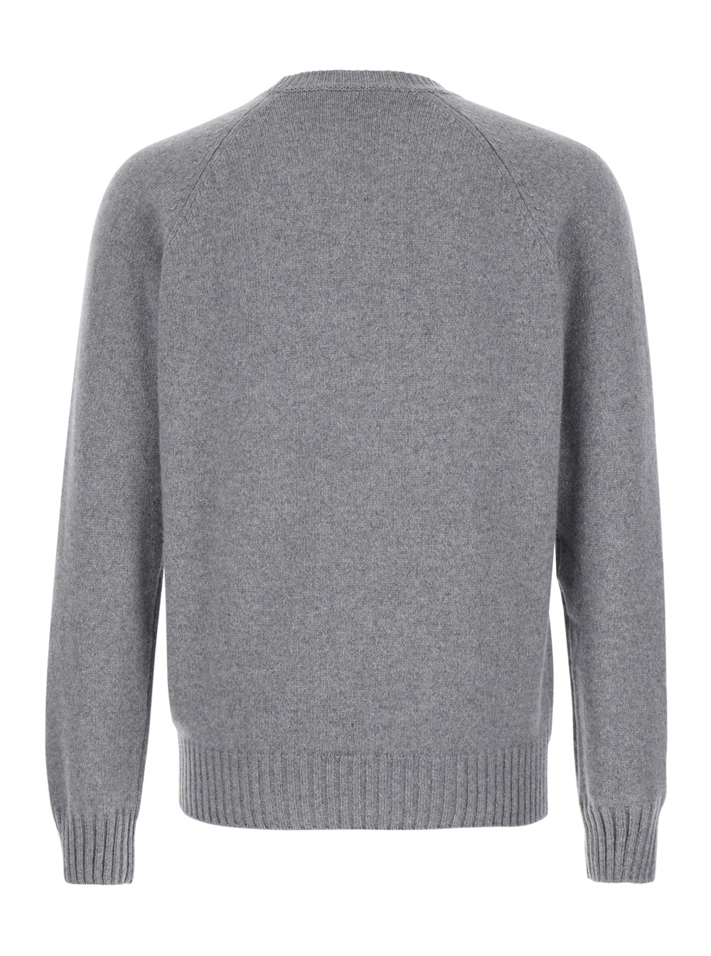 Grey Grey Crewneck Sweater in Wool and Cashmere Blend Man