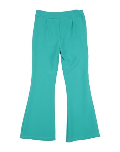 Junior Kid Girl Pants Turquoise Size 10 Polyester, Elastane
