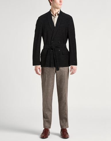 Man Blazer Black Size 42 Polyester, Cotton, Acrylic, Viscose, Wool
