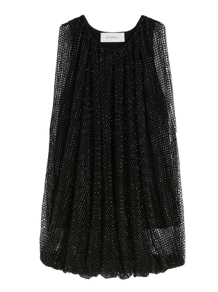 Mesh Top With Crystals