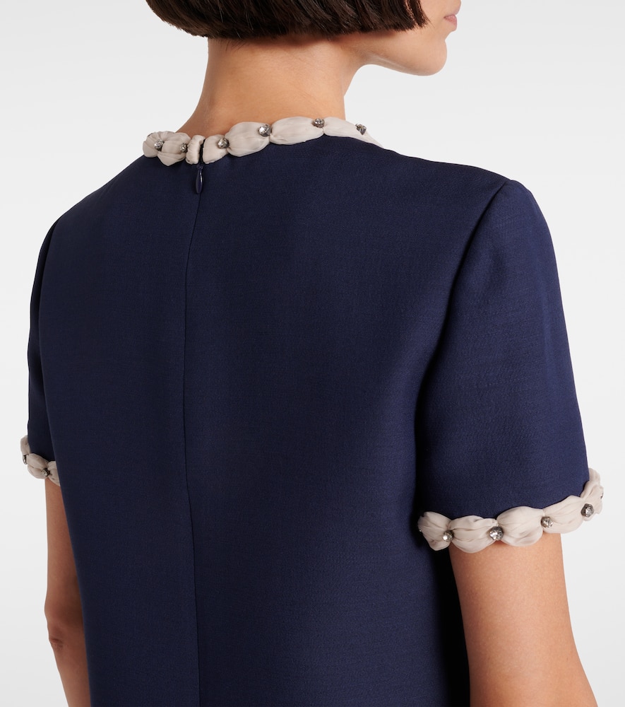 Crepe Couture embellished minidress