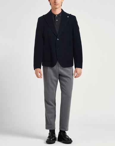 L. b.m. 1911 Man Blazer Midnight blue Size 46 Cashmere, Polyamide, Polyester, Wool