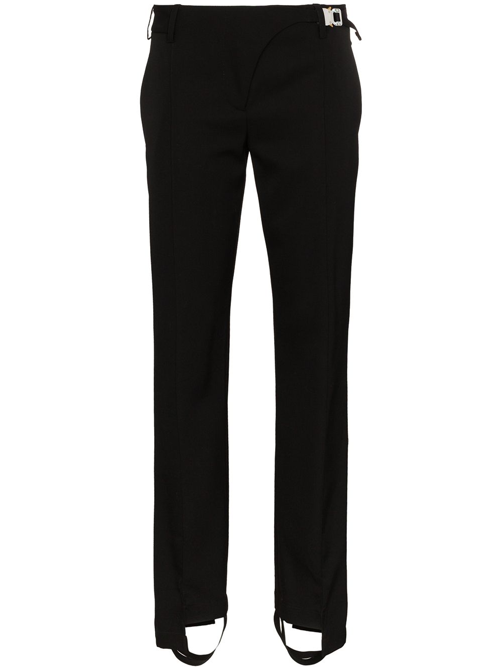 Stirrup slim-leg trousers - Black