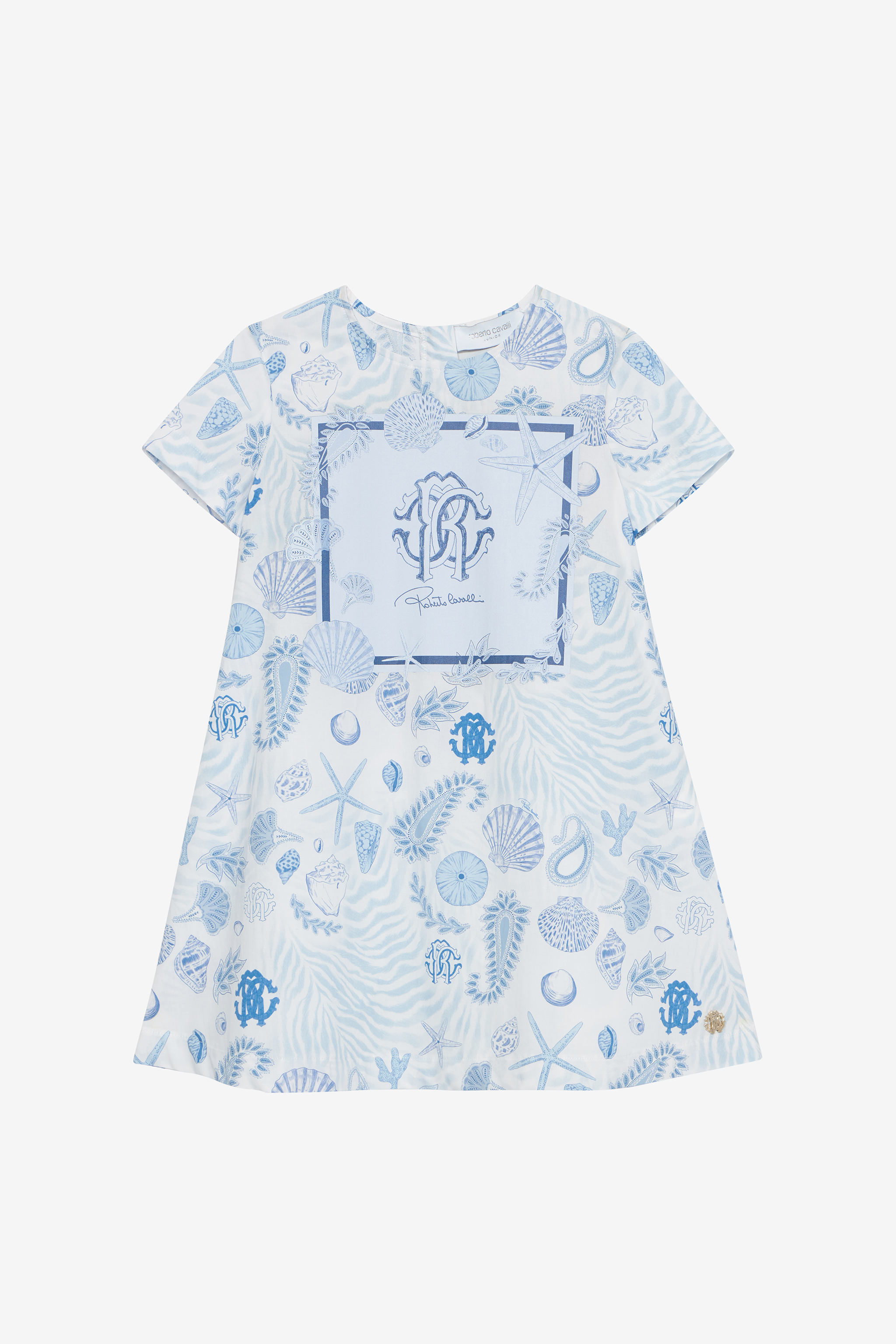 Marine-print Cotton Dress - Female Girls (4