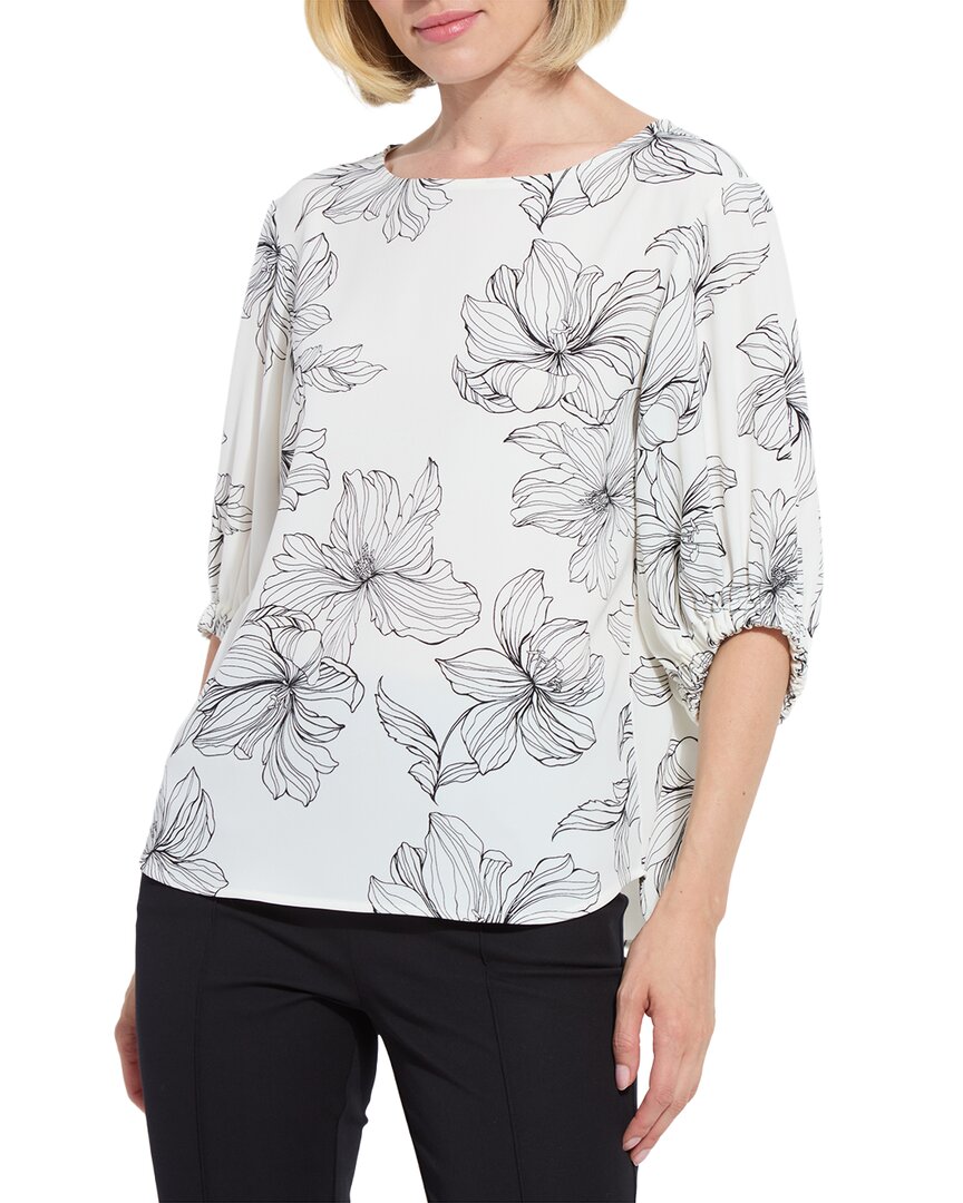 Veda Boat Neck Balloon Sleeve Blouse