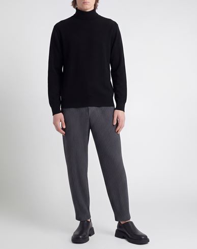 Homme Plissé By Issey Miyake Man Turtleneck Black Size 1 Wool