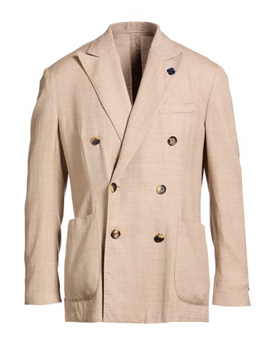 Man Blazer Beige Size 40 Cashmere, Wool, Silk