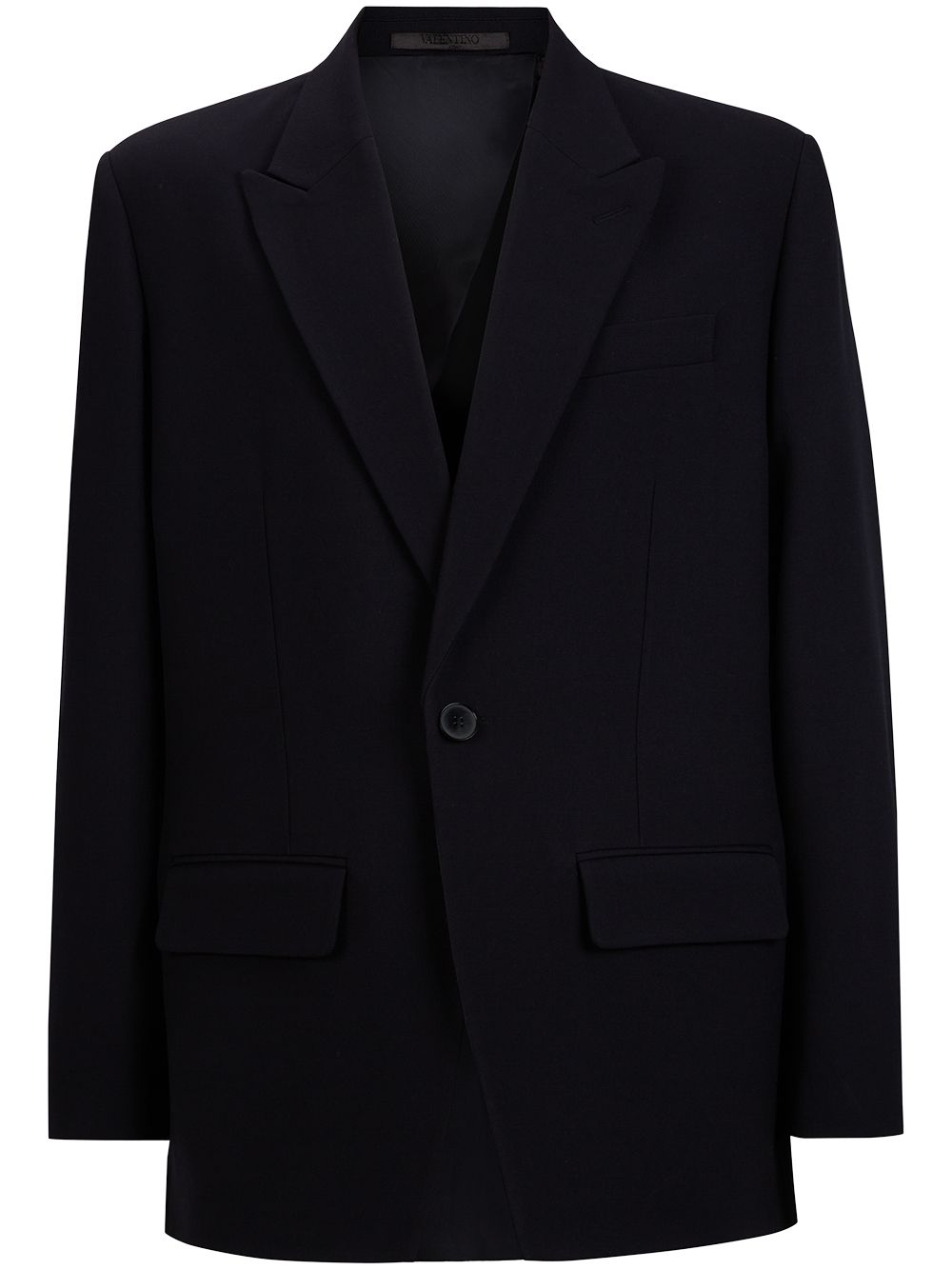 Tailored single-breasted blazer - Black