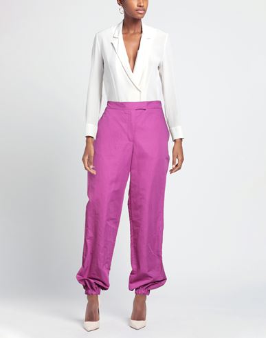 Fête Impériale Woman Pants Fuchsia Size 8 Cotton, Linen