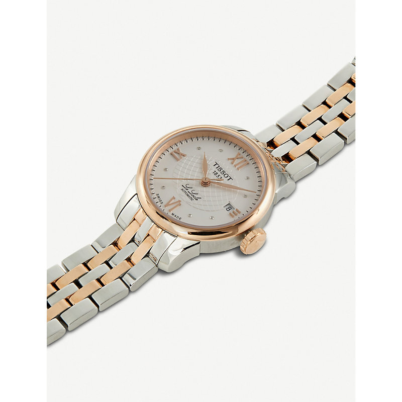 Mens Gold T41.1.183.16 Le Locle Diamond Bi-colour Watch