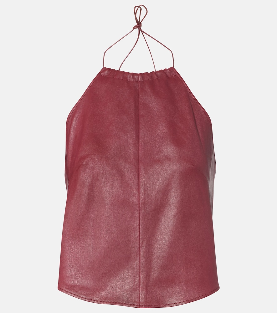 Rosie open-back leather top