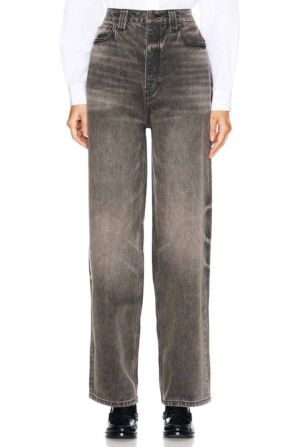 Fear of God ESSENTIALS Straight Leg Jeans in Vintage Black - Black.  31 also in 24, 25, 26, 27, 28