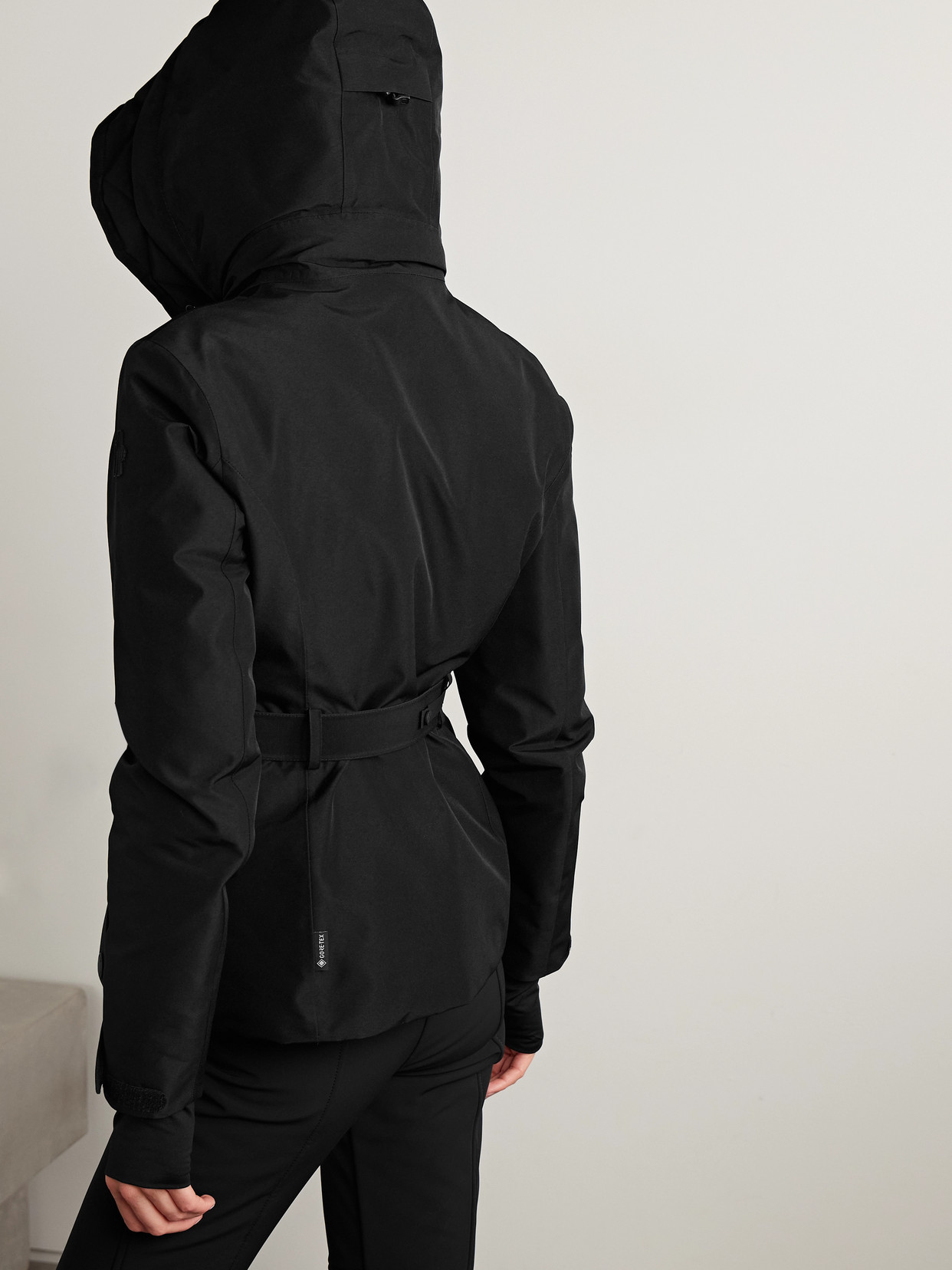 Laplance Shearling-trimmed Belted Gore-tex Down Jacket - Black