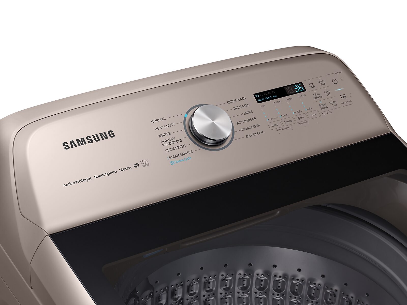 5.4 cu. ft. Top Load Washer with Super Speed in Champagne(WA54R7600AC/US)