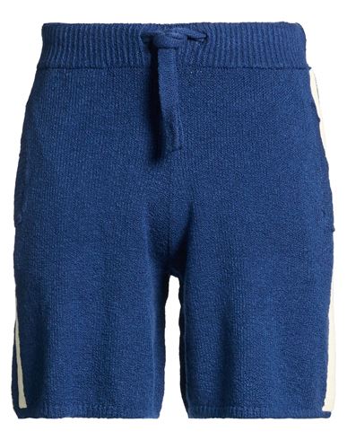 Man Shorts & Bermuda Shorts Blue Size 36 Cotton, Polyamide, Elastane