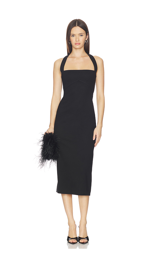 Lovers and Friends Ainsley Midi Dress in Black. L. Also in M, S, XL