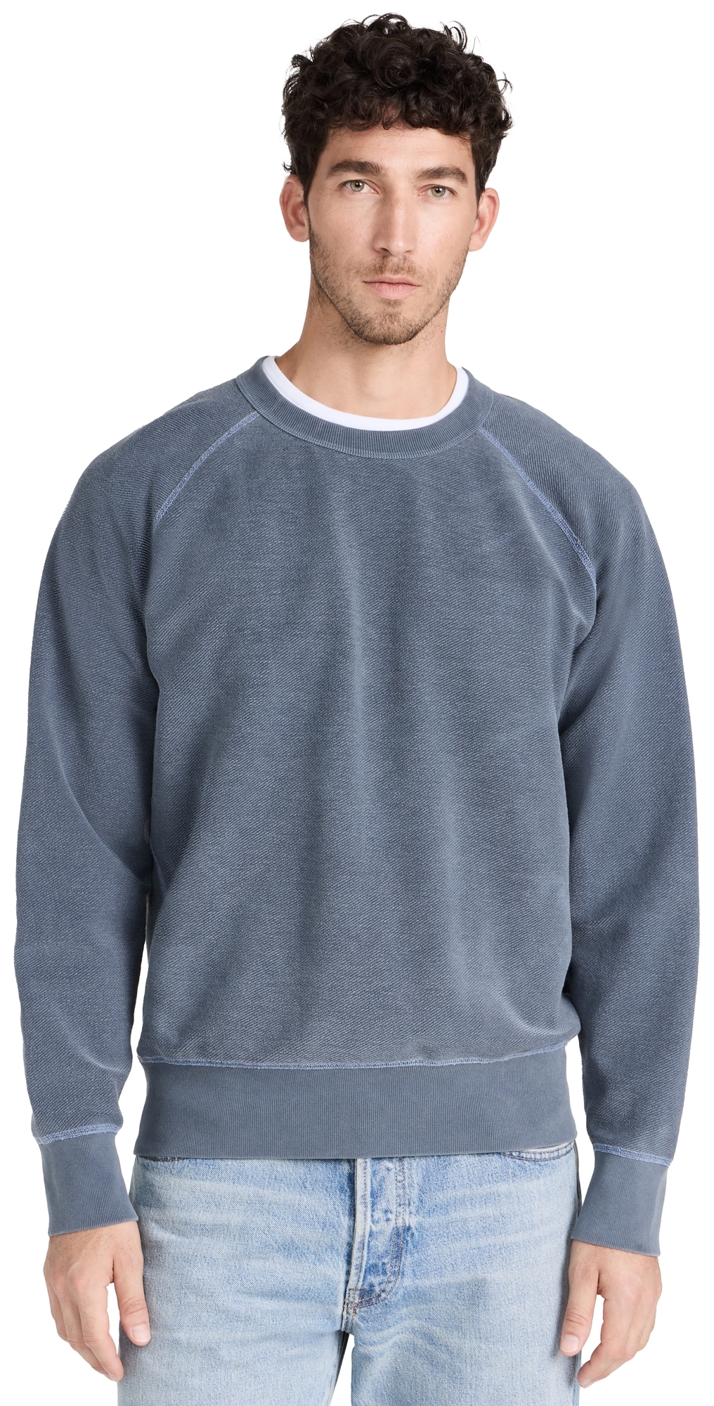 Twillback Terry Reversible Crew Sweatshirt Navy