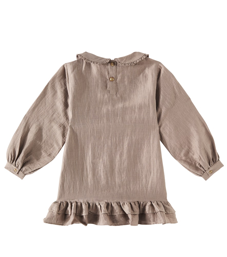 Luus ruffled hemp-blend dress