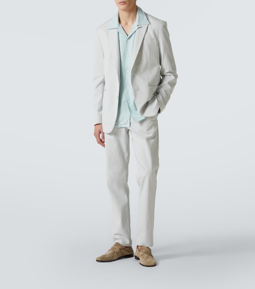 Garret cotton-blend seersucker blazer