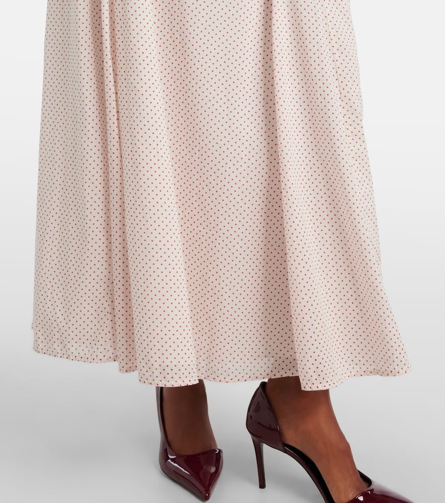 Marlowe polka-dot cotton maxi dress