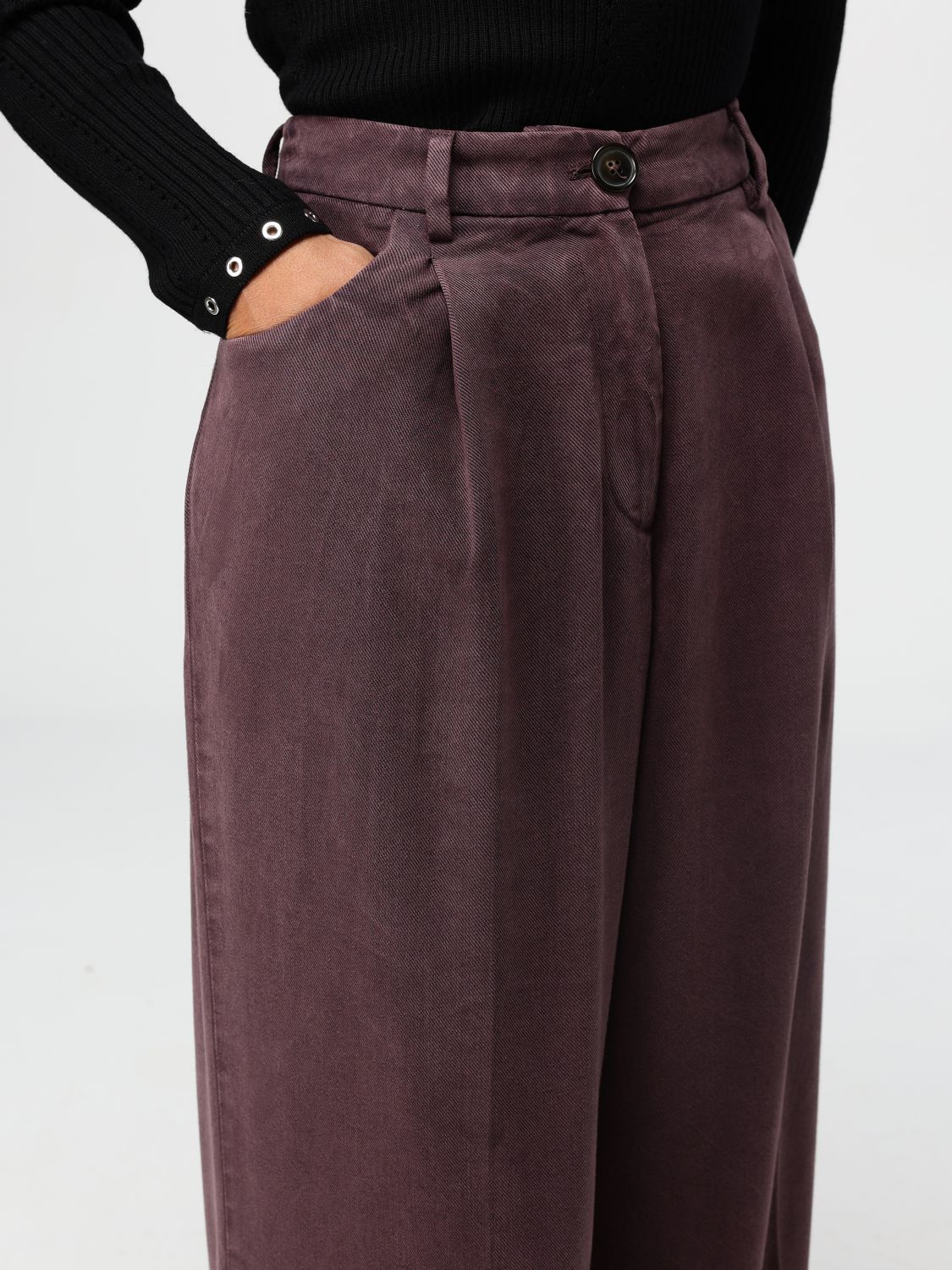 Pants Woman color Plum