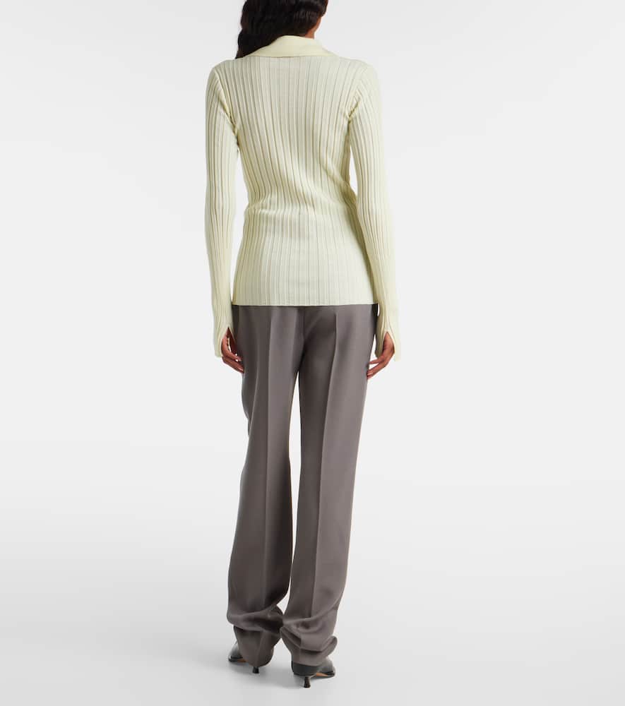 Amber wool polo sweater