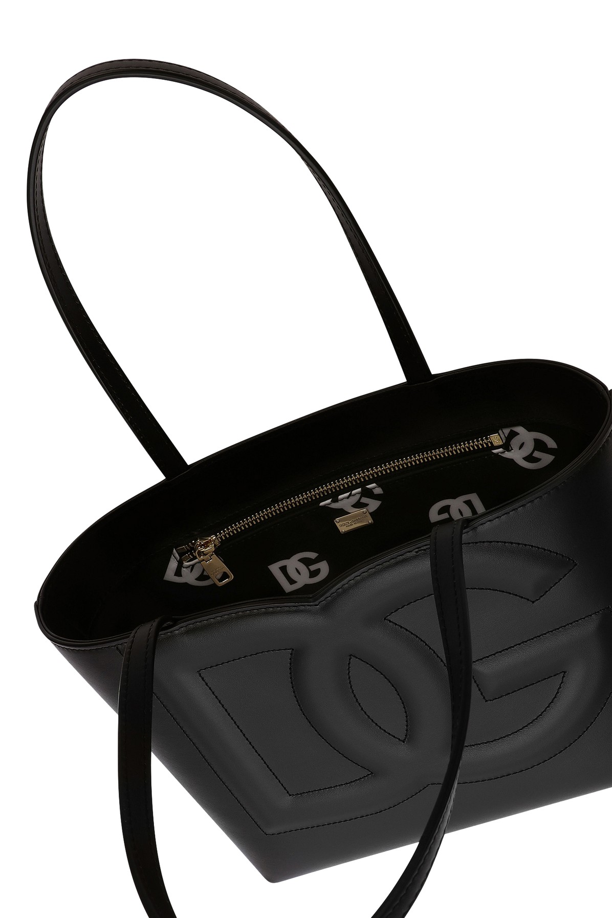 돌체앤가바나 여성 DG 로고 카프 스킨 카메라 백 스몰 DXG73C7BBCK