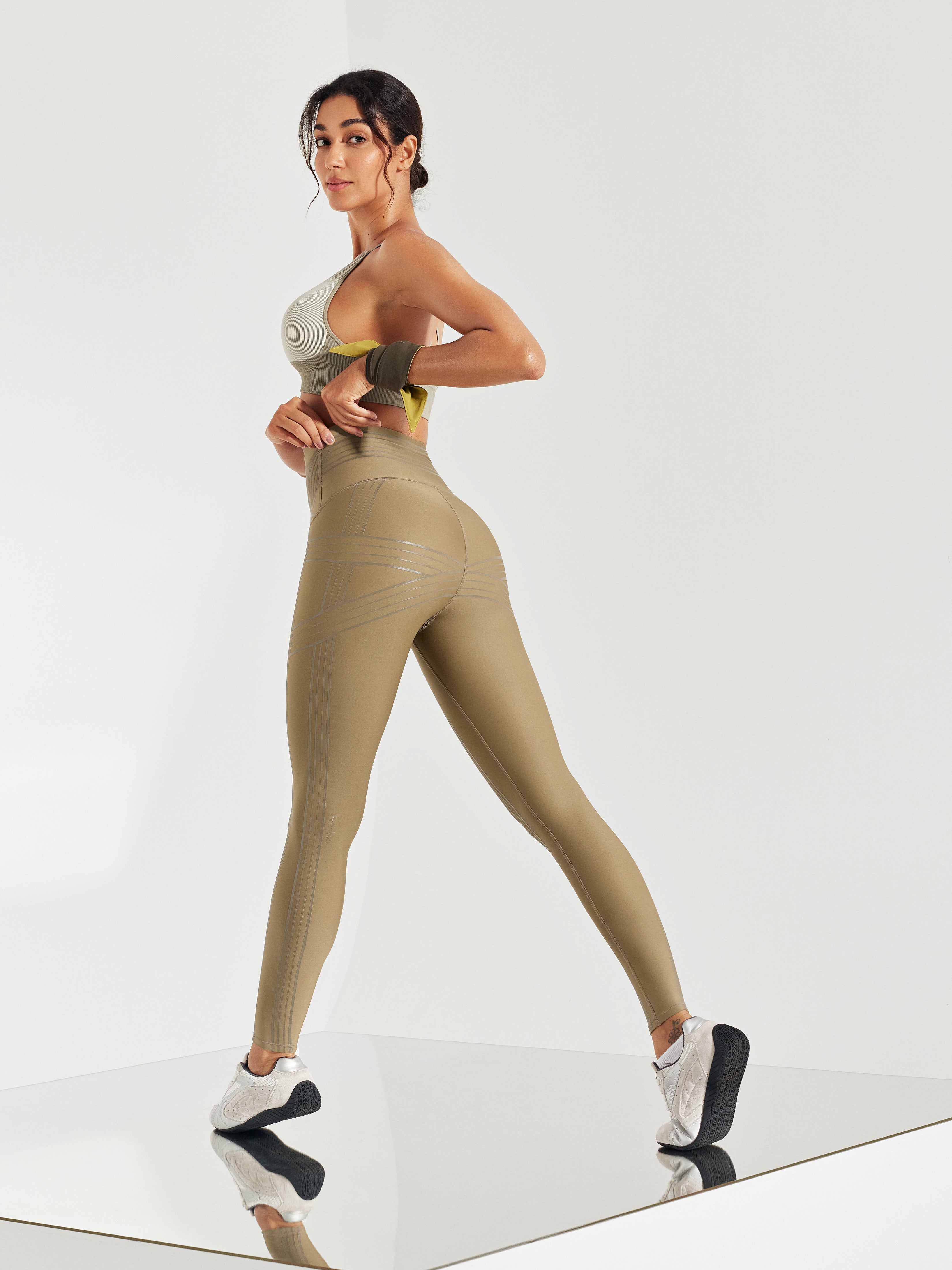 PowerBand Resistance Leggings - Khaki
