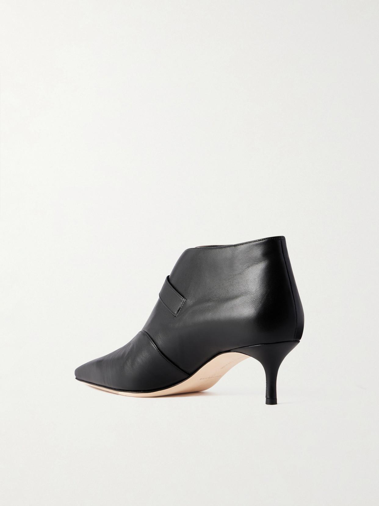 Mendiola 50 Buckled Leather Ankle Boots - Black