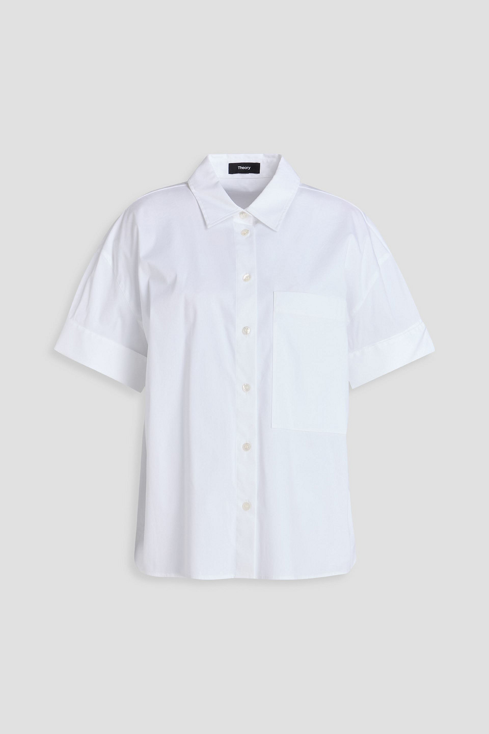 Cotton-blend shirt - White - L